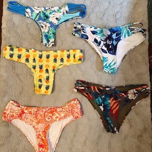 Set of 5 hollister swim bottoms
